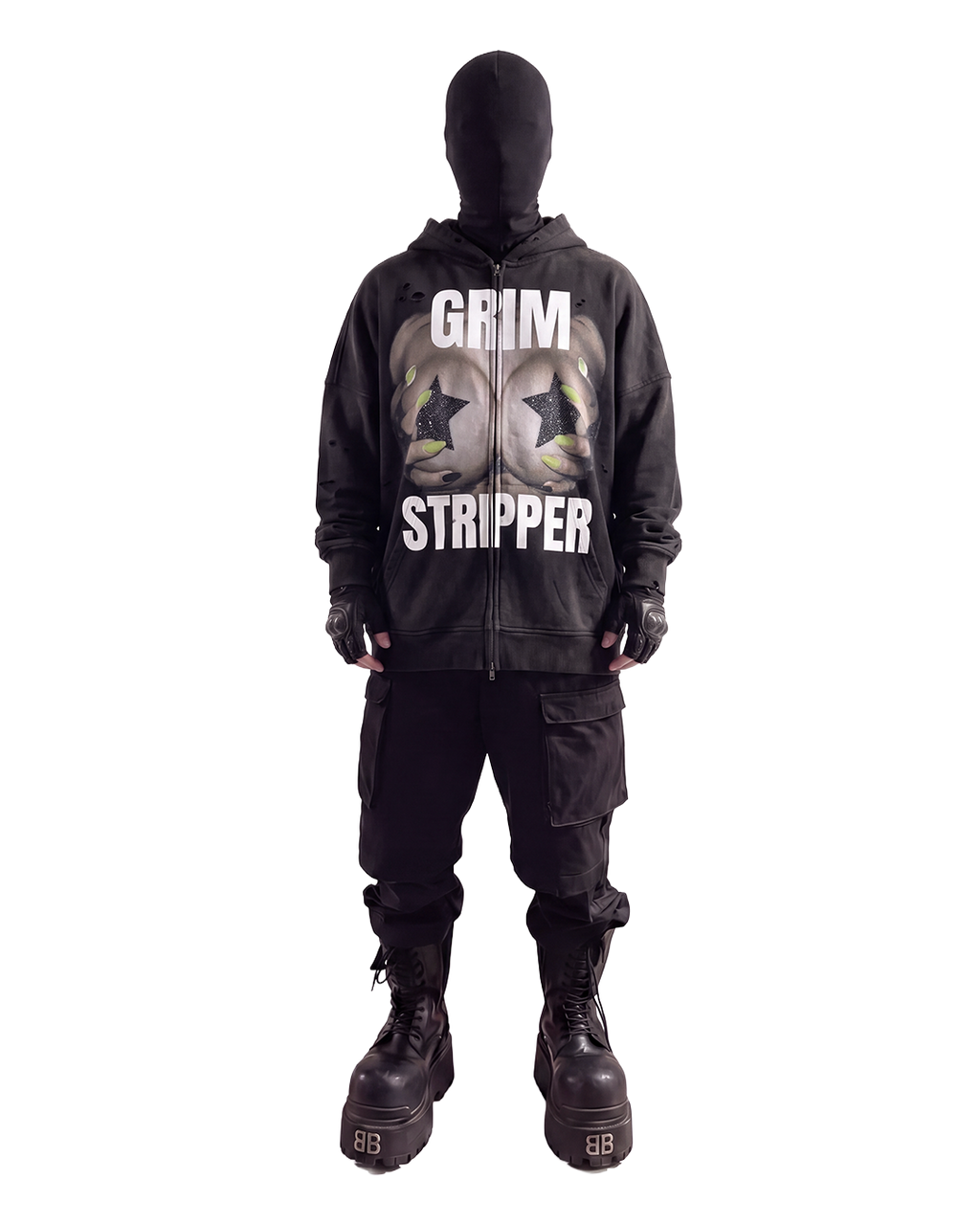 VIRAL DISTRESSED SUN FADED UNISEX ZIP-UP