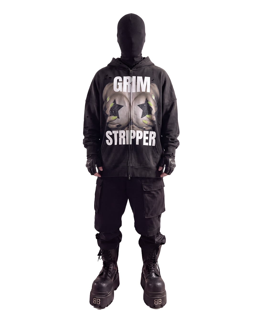 VIRAL DISTRESSED SUN FADED UNISEX ZIP-UP