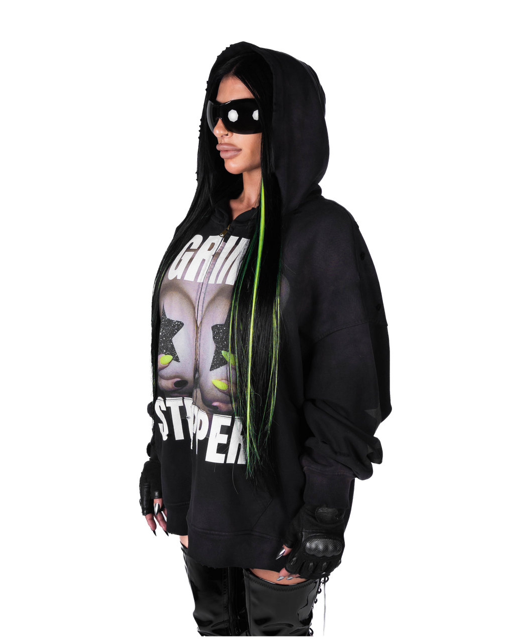 VIRAL DISTRESSED SUN FADED UNISEX ZIP-UP